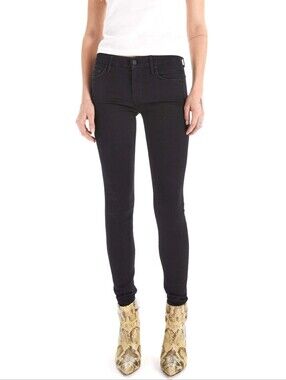 MOTHER The Looker Skinny Jeans in Not Guilty Black Size 26